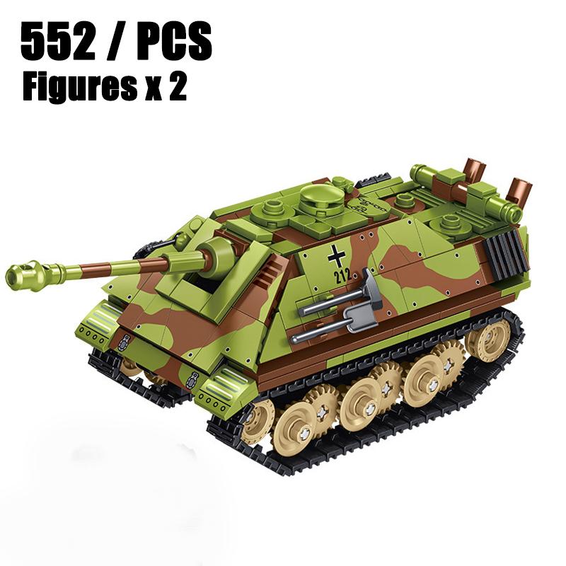 WW2 Military Germany JAGDPANTHER G1 Armor Vehicle Type 59 Medium Tank Battle Bricks Army Model Building Blocks Set Kids Toys
