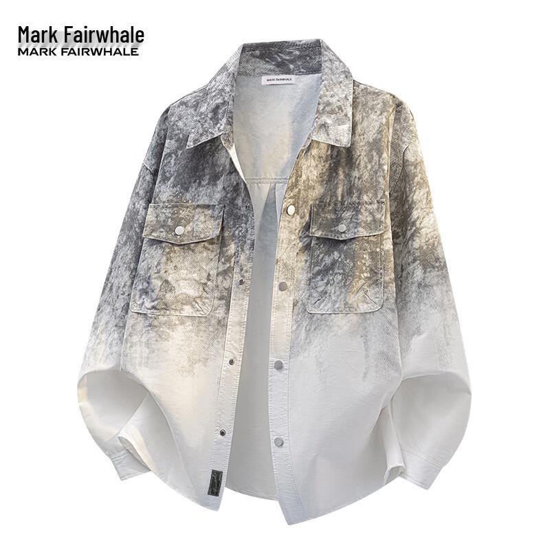 MARK FAIRWHALE Men s Casual Long Sleeve Shirt 3XL