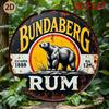 Vintage Bundaberg Rum Metal Sign 1888 Retro Wall Art Rustic Bar Bear Decor