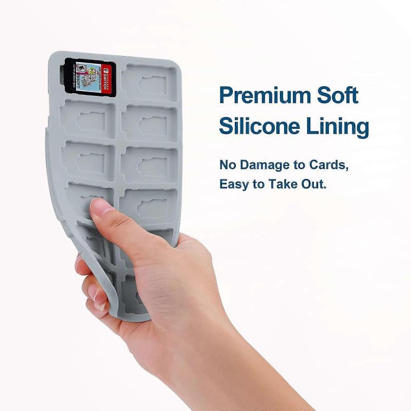 Förvaringsfodral för Nintendo Switch-spelkort, 24 i 1 Tillbehör Skyddsfodral Kompatibelt med Nintendo Switch & Switch Lite Spelkort Kort Ingår Ej