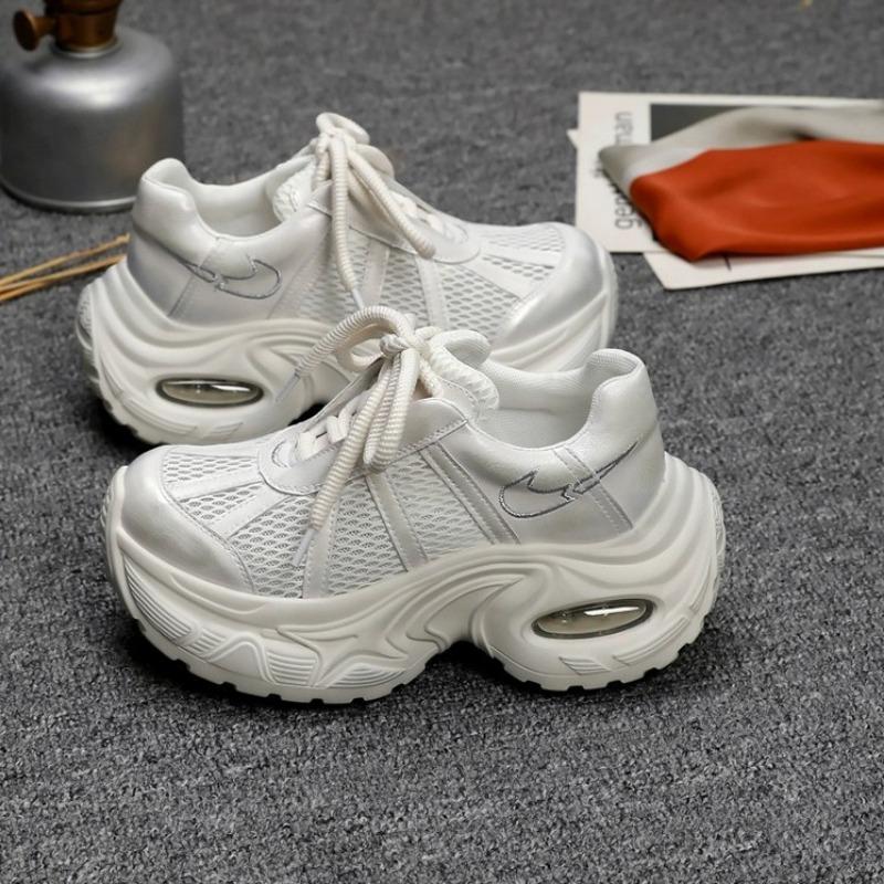 thick-soled dad shoes women's versatile small height increase casual shoes mesh breathable versatile women's shoes