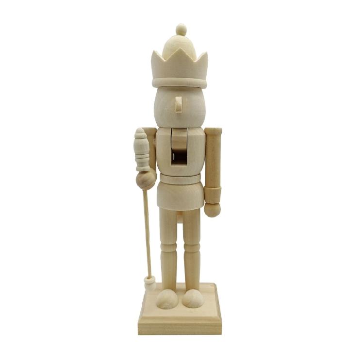 Christmas Unfinished Nutcrackers 25.5cm Unfinished Wood Nutcrackers Christmas Painting Nutcrackers Figures Decorations