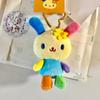 Kawaii Fluffy Usahana Bag Charm Colorful Bunny Plush Keychain Love Buckle Decoration Backpack Pendant Cute Girly Gifts