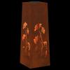 Solar LED Path Light 2 Pcs Rusty Weatherproof Steel