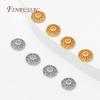 18K Gold Plated Bead End Caps For Jewelry Making,Spacer Bead Caps DIY Accessories,Round Bead Caps For Bracelets Making Findings
