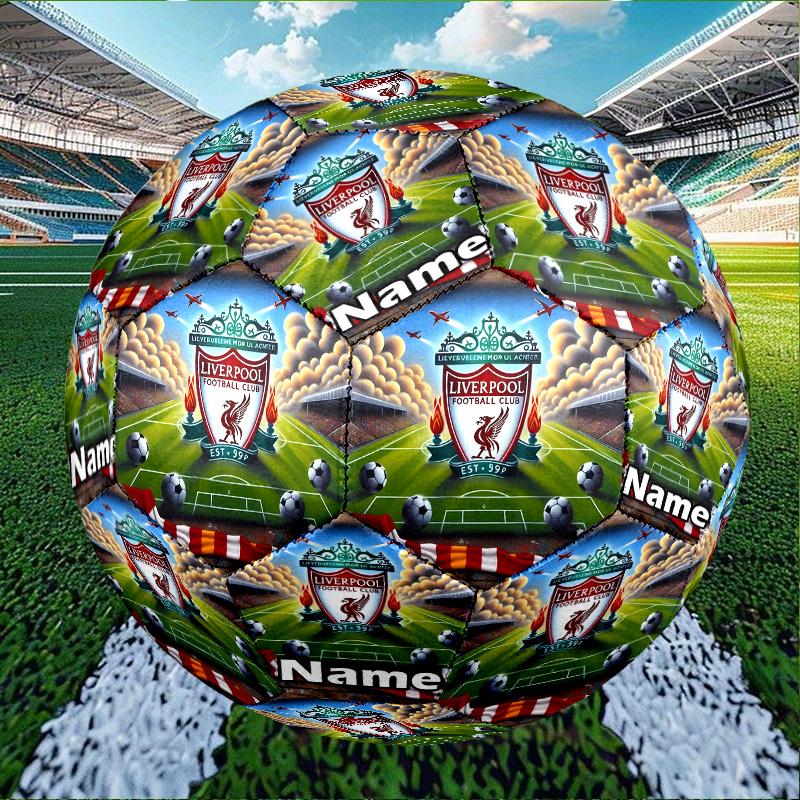 Benutzerdefinierter Name Personalisierter Liverpool F.C.-A Druck Größe 5 Fußball Training & Spiel Fußball, für Team, Kicken, Geschenk für Fußball-Enthusiasten