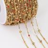 1Meter Stainless Steel Ball Chain Enamel Bead Chains for DIY Jewelry Making Gold Color Necklace Bracelet Supplies Wholesale