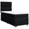 Vidaxl Continental Bed with Mattress, Black, Fabric 90X190 Cm