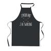 Tablier de cuisine - PLANETEE - J'peux Pas Twirling - Noir - 90x60 cm - Impression bretonne