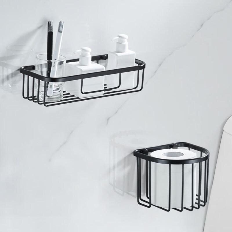 LIEI Space Aluminum Punch-Free Toilet Paper Holder