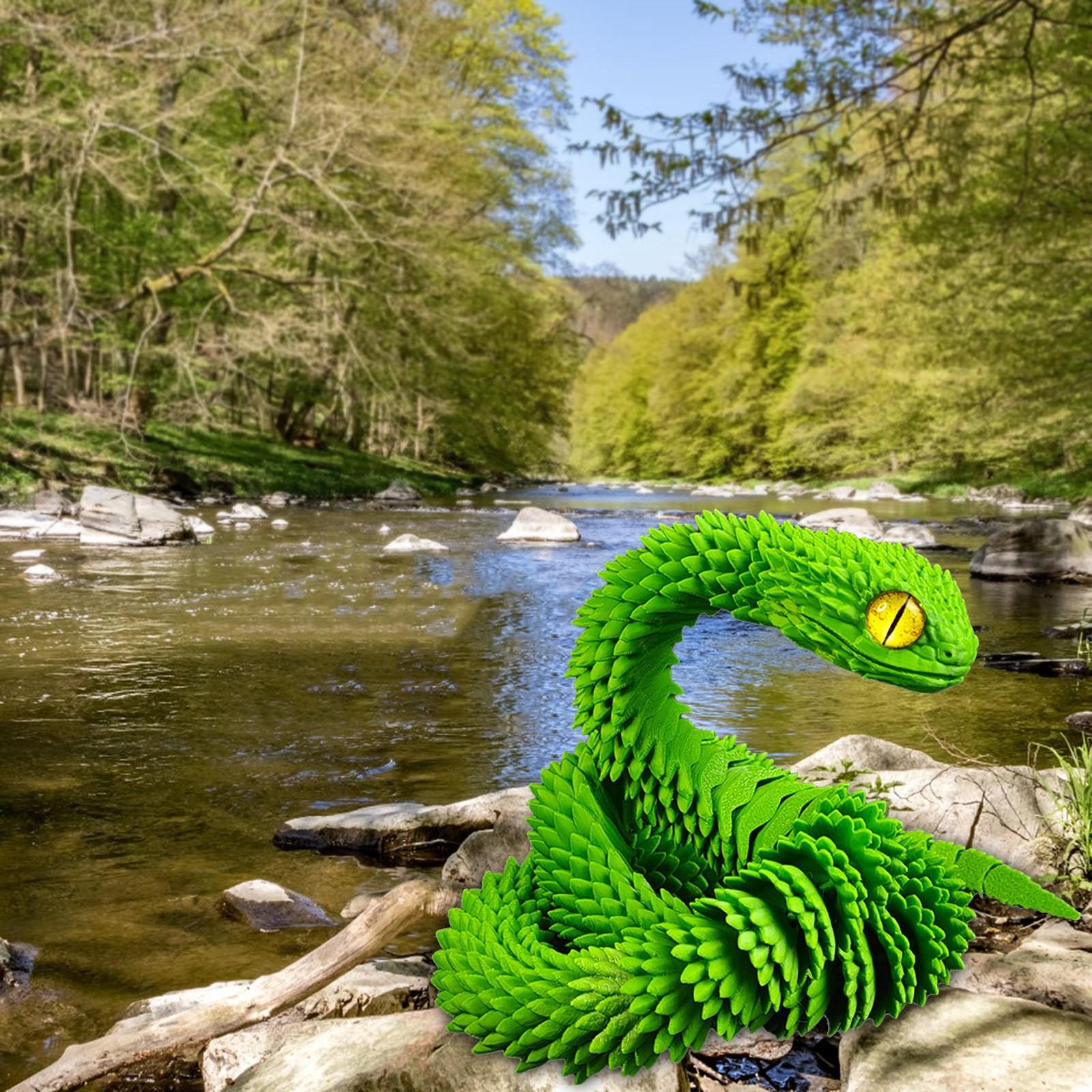 

3D печать ремесла украшения подарки креативная ручная работа 3D печать змея автомобильный кулон One Size зелёный