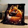 6 Styles A Fox Under A Dreamy Starry Sky Print Warm Comfortable Blanket Home Travel Camping for Adults and Kids Luxury Gifts