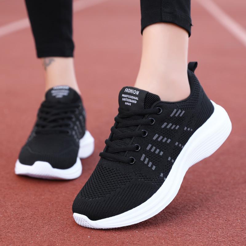 Quanzhou Women's Mesh Breathable Sneakers - Soft Sole Casual Travel & Running Shoes for Military Training Students