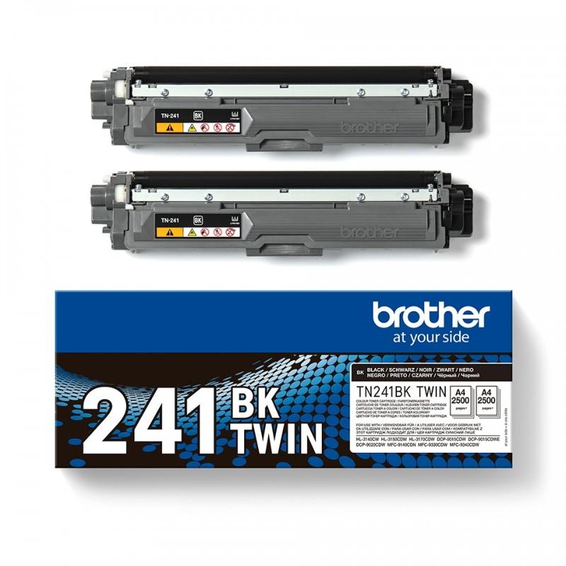 Brother TN241 Black Pack of 2 Original Toner Cartridges - TN241BKTWIN-TN241BKTWIN