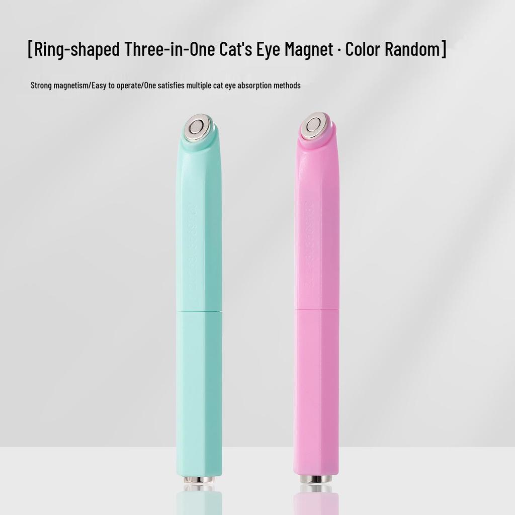 Three-in-One Cat Eye Nail Art Magnet with Butterfly Beads