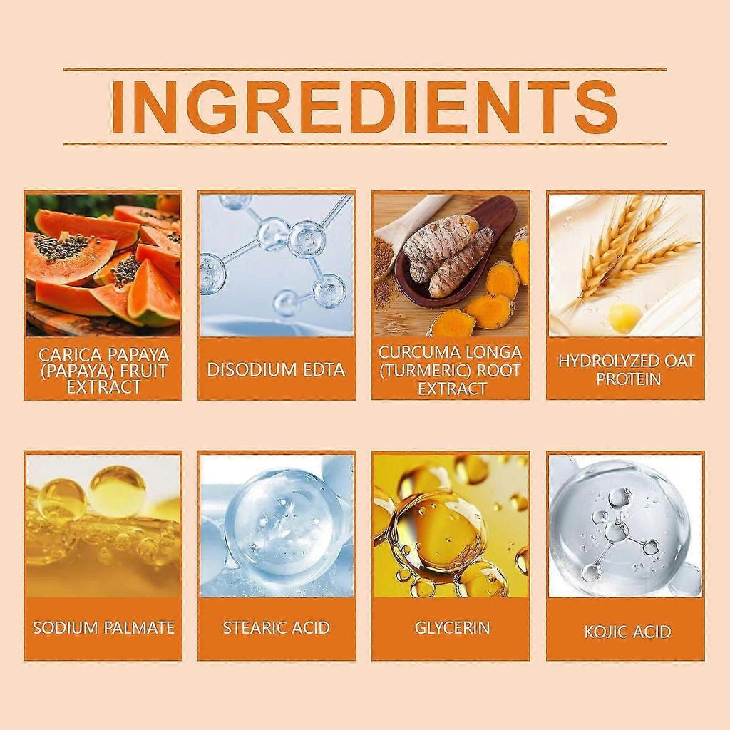 Papaya Turmeric Soap - Nourishing & Gentle Body Cleanser with Refreshing Aroma, Removes Odor & Dirt, Promotes Smooth Skin, 100g