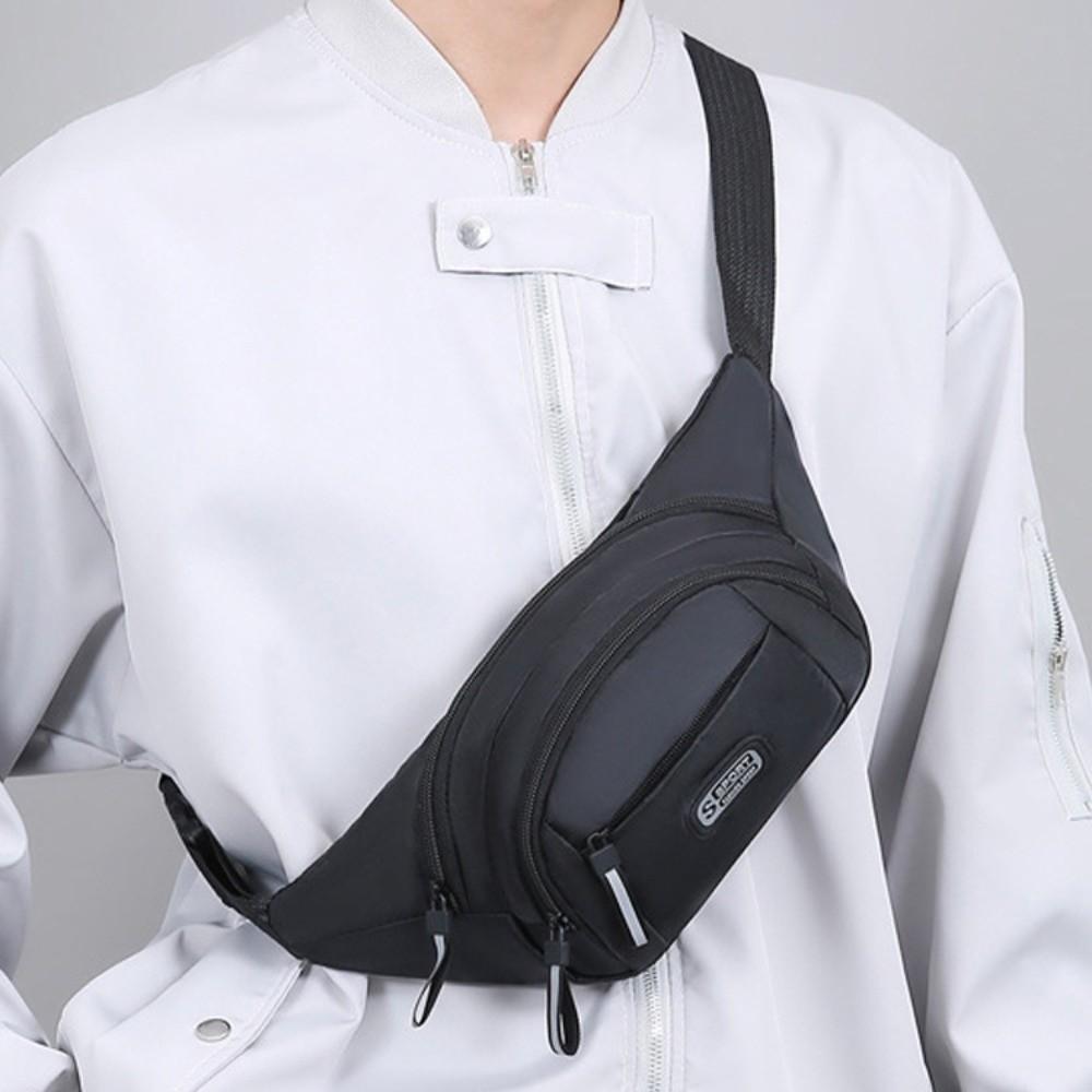 Large Capacity Mobile Waist Bag Multi-layer Storage Sports Walking Bag Men Chest Bag  Motorcycle