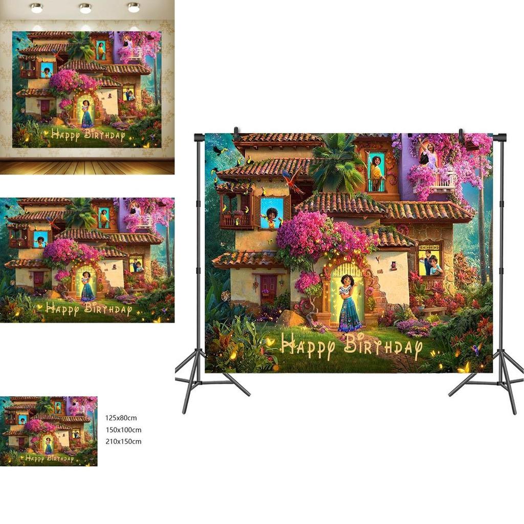 Incantevole Striscione Sfondo Fotografico per Festa di Compleanno Disney Encanto Mirabel