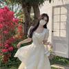 Elegant High-Quality Mesh Short-Sleeve Slimming Midi Dress for Women