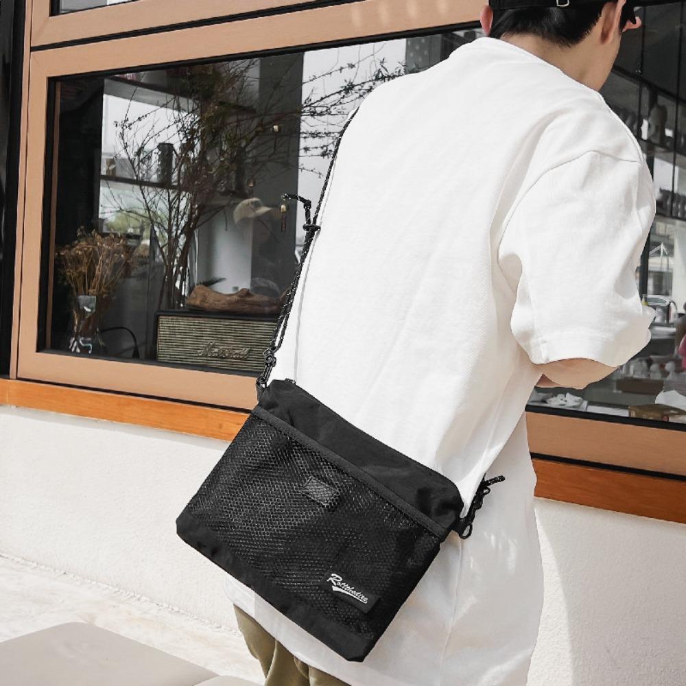 Letter Crossbody Bag Large Capacity Small Square Bag Simple Men's Shoulder Bag  Youth