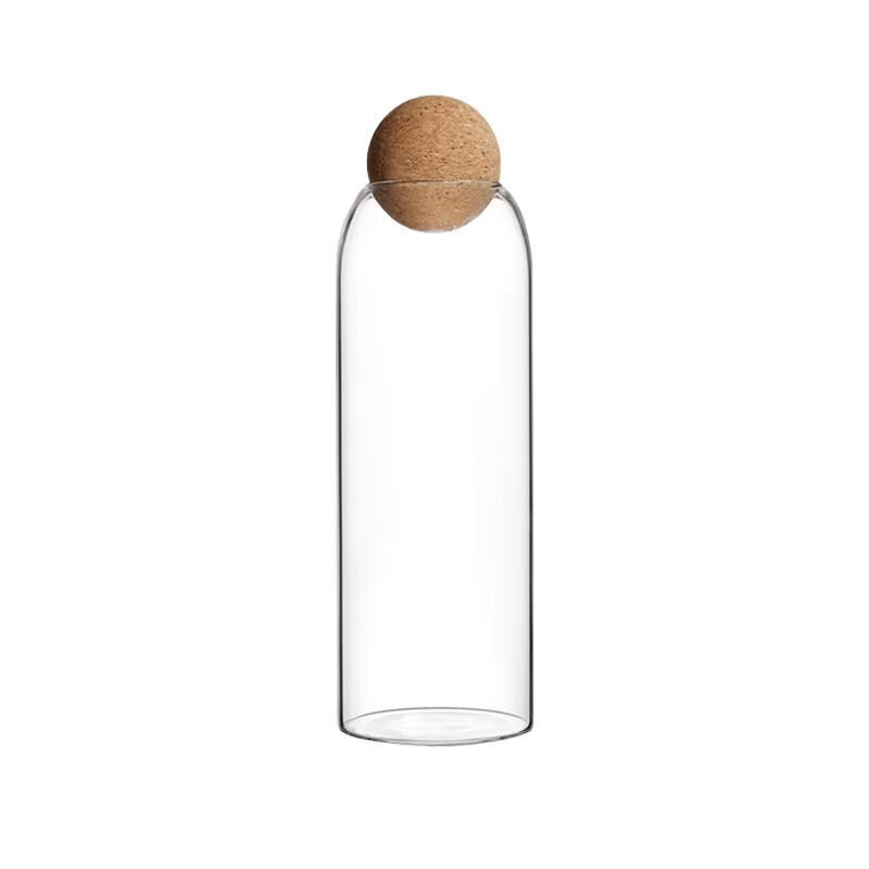 Borosilicate Glass Storage Jar with Cork Lid