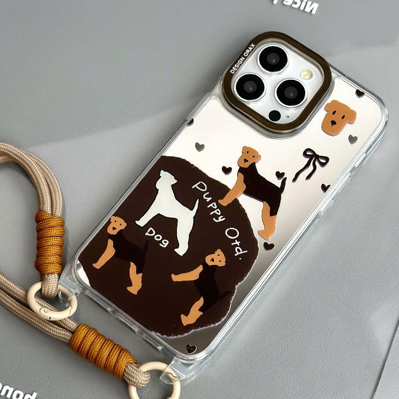 

Чехол для iPhone Zhitai: Совместим с iPhone 11-15 Pro Max, дизайн зеркала на шнурке iPhone 15 Pro