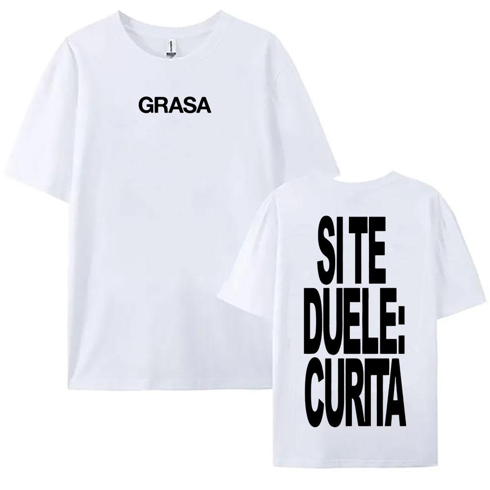 TIENES QUE APRENDER A AMARTE Tshirts SI TE DUELE CURITA Print T-shirt Nathy Peluso Singer Graphic T Shirt Cotton Tees