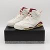 384664-116 Nike Air 6 Retro Maroon White Red Cream Ivory Burgundy Wine