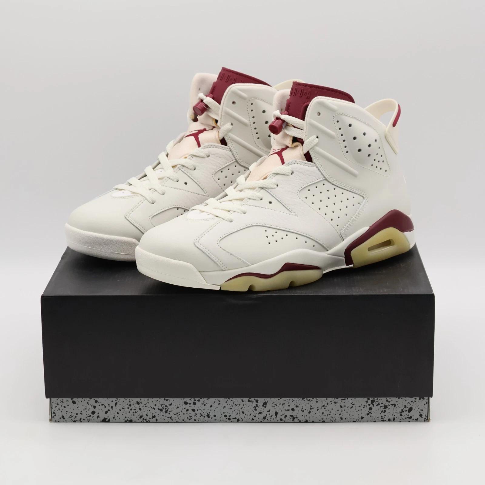 

384664-116 Nike Air Jordan 6 Retro Марун Білий Червоний Кремовий Слонова Кістка Бордовий Винний US 8.5
