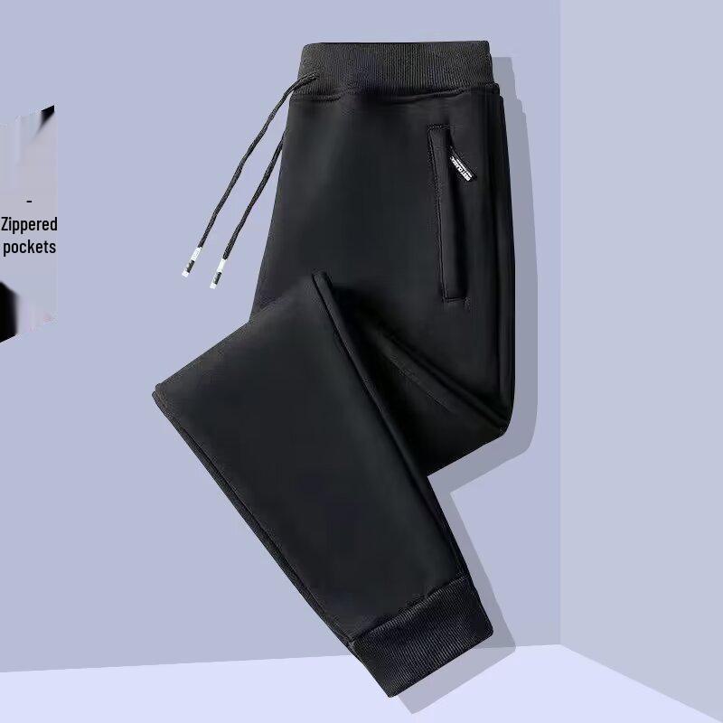 

Мужские повседневные брюки Nine-Point: Модный, свободный крой, средняя талия, молодежная мода на весну и осень XL чёрный