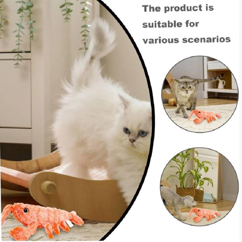 Dog Lobster Floppy Toys Plush Jumping Interactive Toy Motion Chew Pet Play