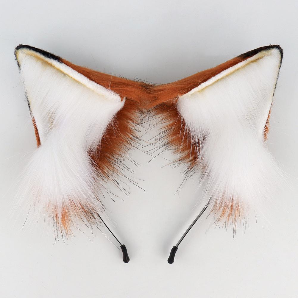 

Nick Fox Ears Plush Tail Set Halloween Party Dress Up Props Comic Convention Cosplay Costume Accessories Woman Animal Headdress