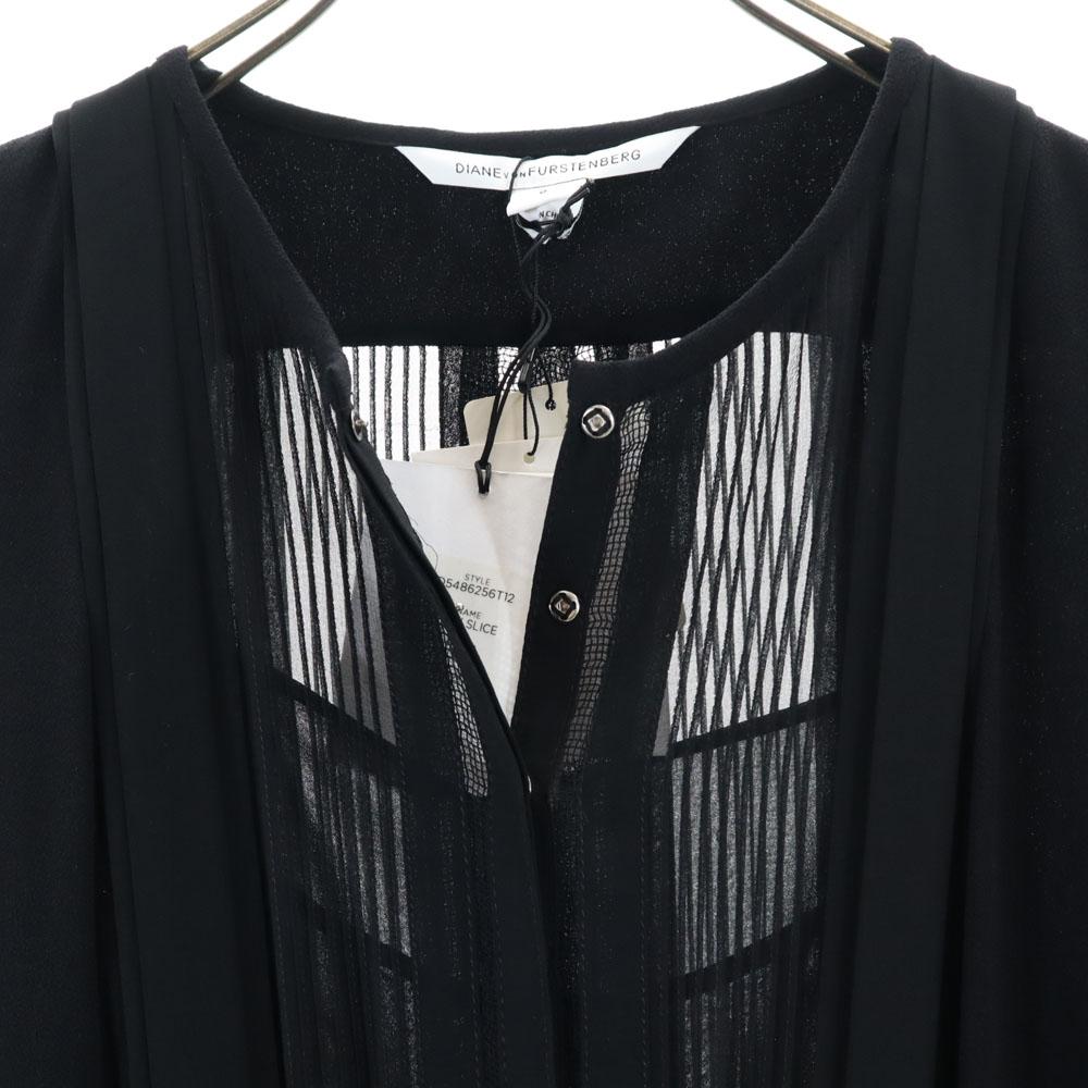 unused DIANE VON FURSTENBERG Long sleeve mini dress black Tagged Women Used