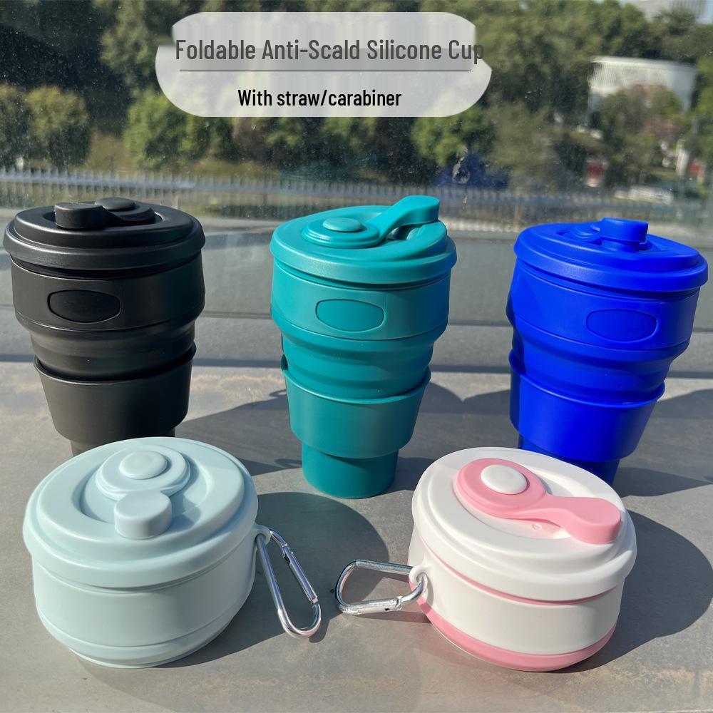 Collapsible Silicone Travel Cup - Portable Outdoor Folding Tumbler