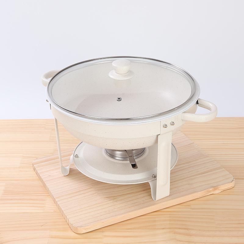 Stainless Steel Round Chafing Dish with Hangable Heat Preservation Container