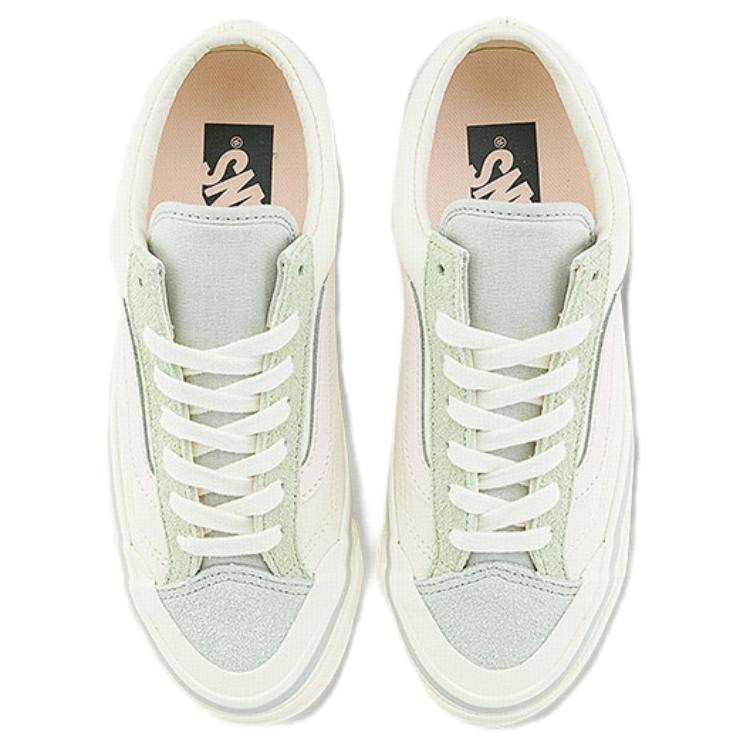 Vans Old Skool Reissue 136 Small Earth Round Toe Durable Breathable Low-Top Skate Shoes Unisex Sneakers White Green Pink VN000MT6BGK