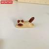 Ceramic Cute Cat Chopstick Holder Tableware Japanese Style Underglaze Restaurant Simple Oval Spoon Bracket Utensil for Kitchen