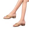 One-word Flat Slippers for Summer Wear, New Summer Temperament Nude Sandals