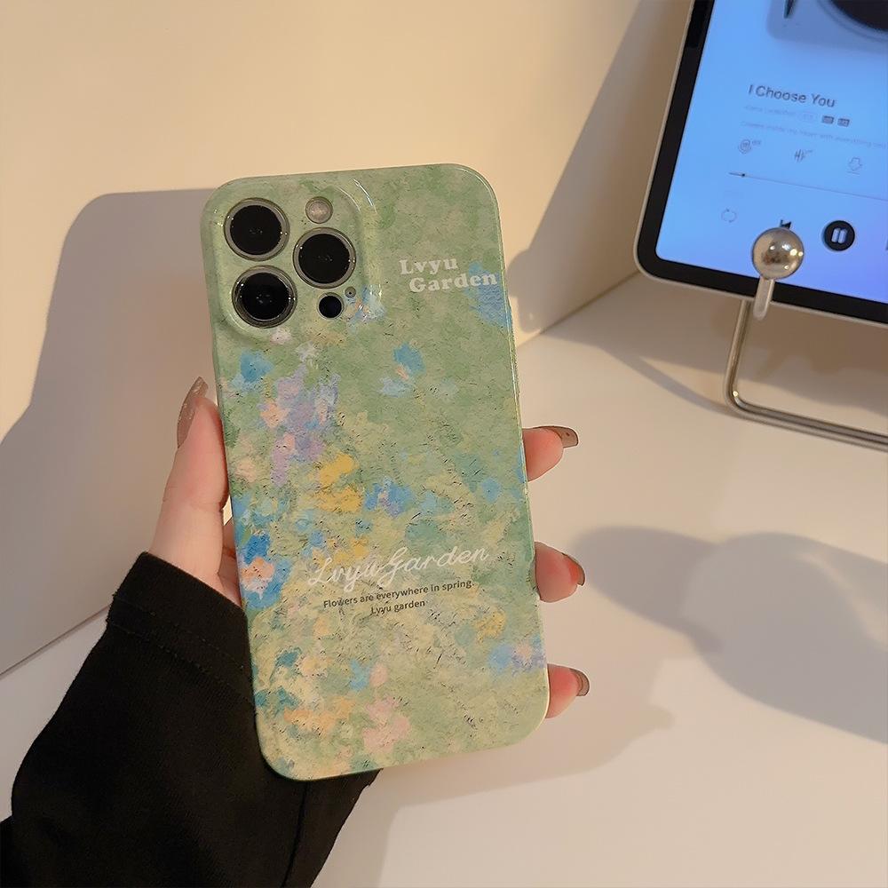 Natural Oil Painting Style Phone Case Suitable for iPhone 13, iPhone 15, iPhone 16 Pro Max