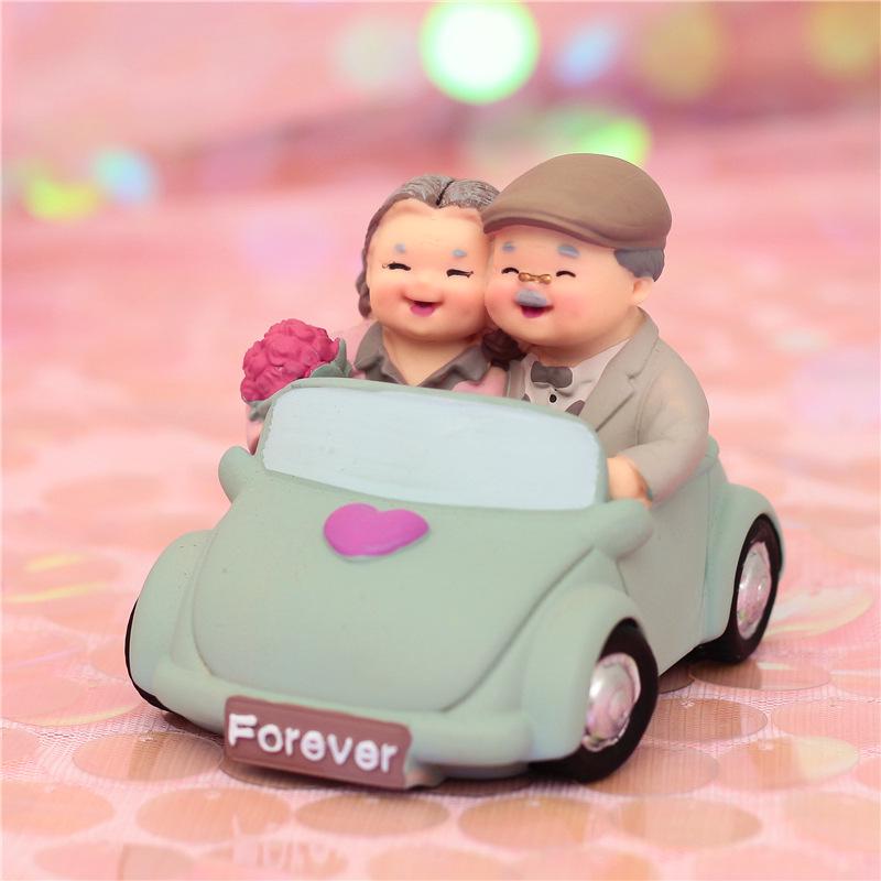 Ältere Tang Kleber Ornament Liebe Auto Kuchen Dekoration Einstecker