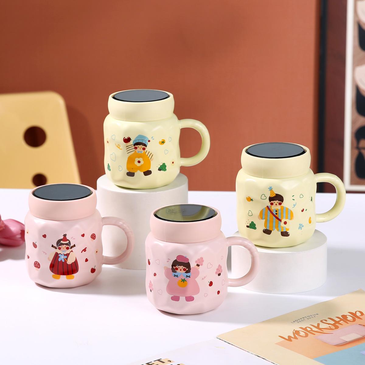 

Cartoon Candy Series Mirror Ceramic Cup Souvenir Gift Mug Gift Box with Lid Water Cup Milk Cup 400ML