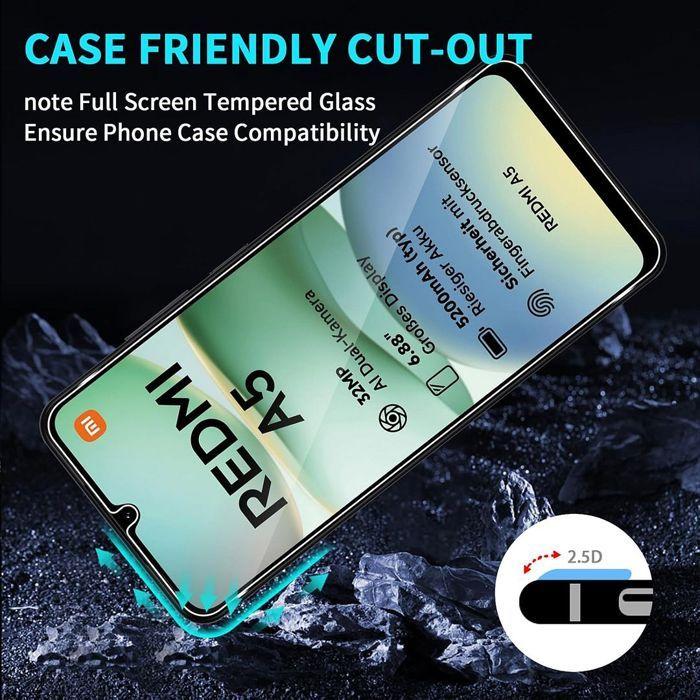 2 Verres Trempés Ecran et 2 Vitres Caméra Arrière pour Xiaomi Redmi A5 4G - Protection Anti-Rayures