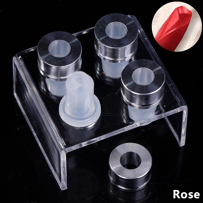 Stampo in Silicone per Rossetto a 4 Cavità Fai da Te Stampo per Balsamo Labbra Stampo Cosmetico Porta Rossetto Strumento per Artigianato Fai da Te Stampo Fatto a Mano