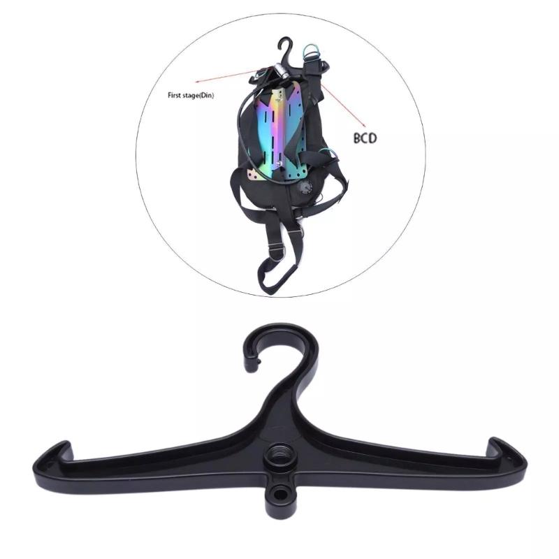 Scubas Diving BCD Hanger With Din Thread Wetsuit Drysuit Coat Hanger AntiSlip BCD Regulator Hanger Scubas Diving Accessory