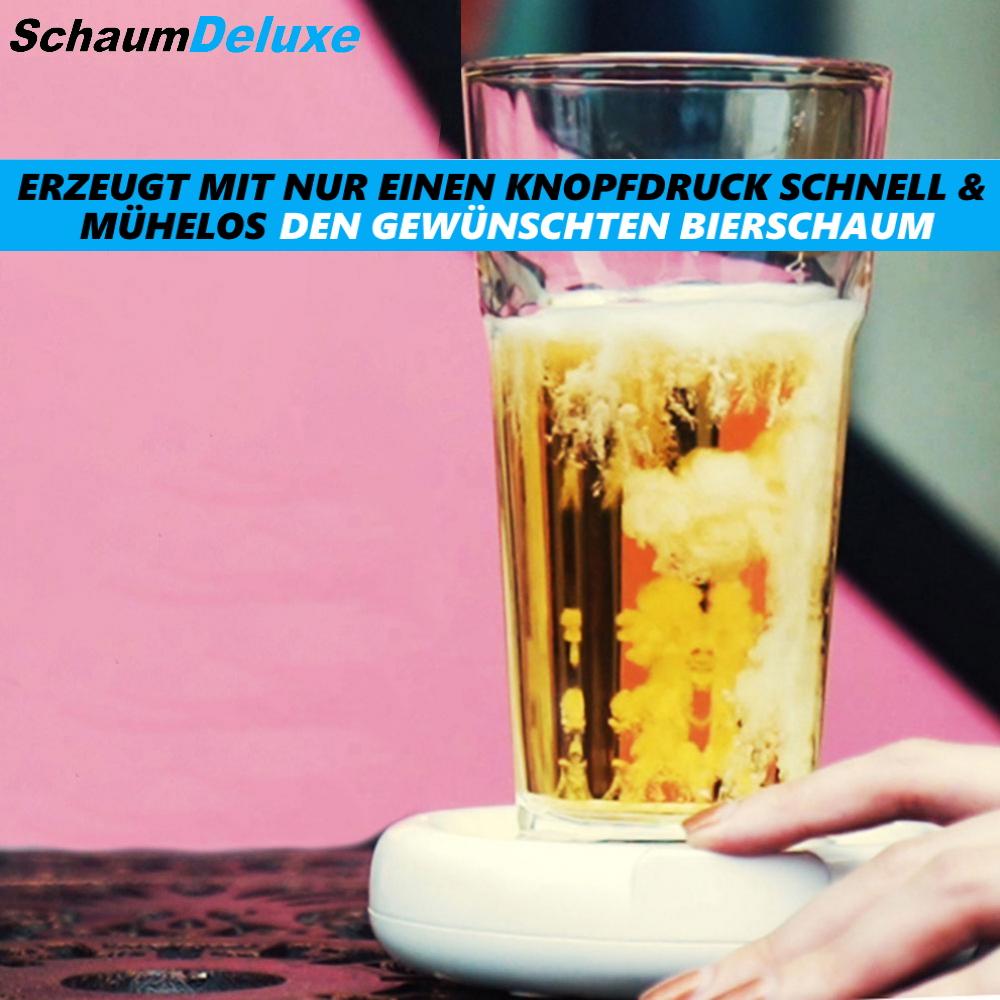 SCHAUMDELUXE Beer Frother Electric Beer Sparkling Milk Frother USB White