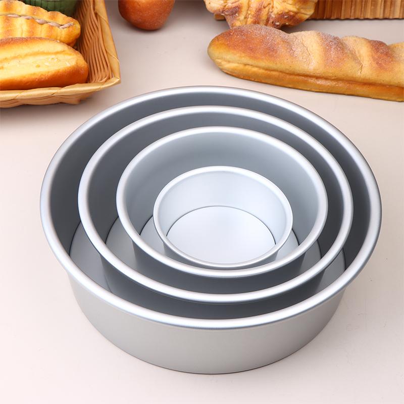 4/6/8/10Inch Removable Base Round Cake Pan Aluminum Diy Cakes Pastry Mould Cheesecake Cake Nonstick Tin Kitchen Tools