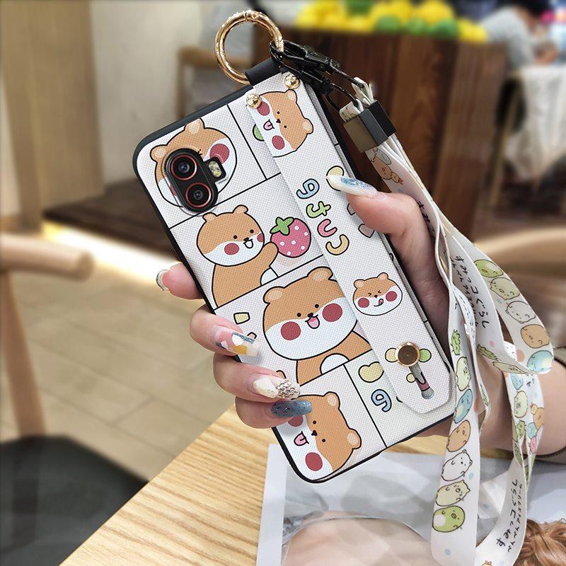Waterproof Silicone Phone Case For Samsung Galaxy Xcover6 Pro/SM-G736U/B Soft Case Phone Holder Lanyard Back Cover Ring