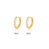 Cao Shi Korean Zircon Diamond Earrings - Simple, Fresh, Round Ear Buckle for Women