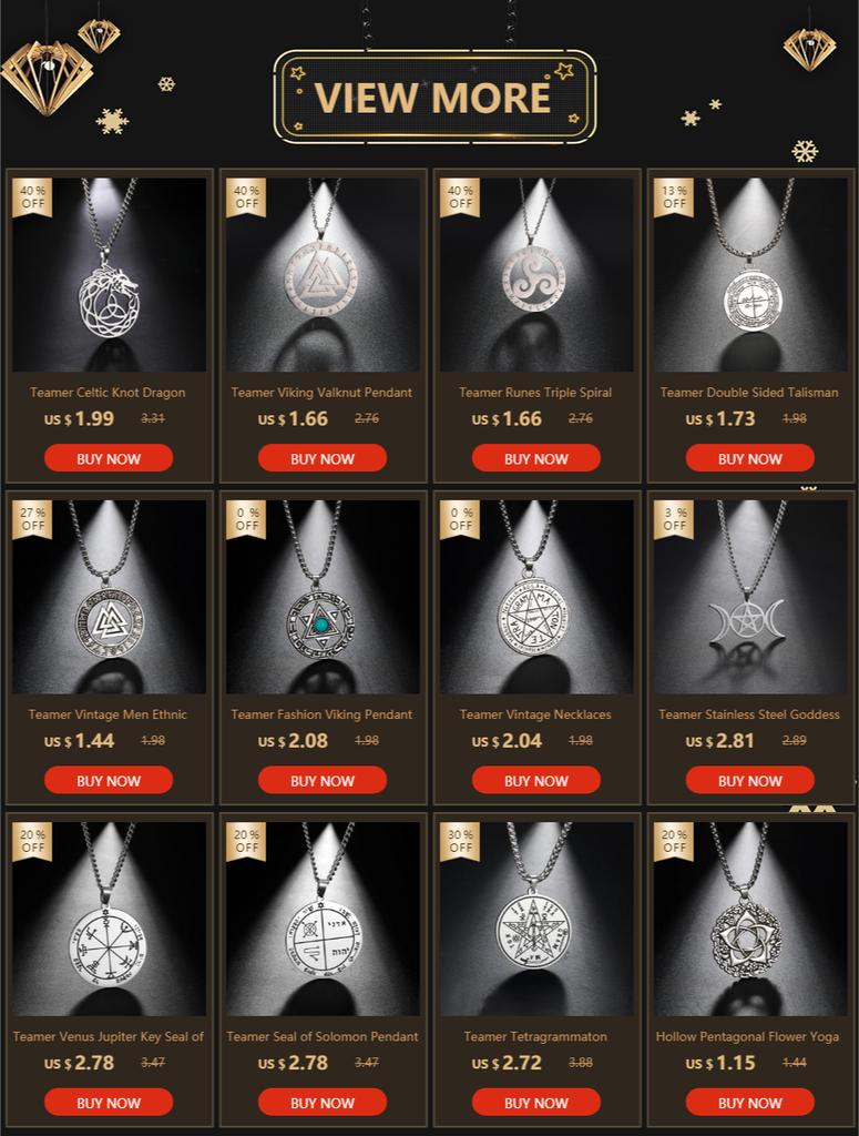 Teamer Viking Slavic Pendant Necklace For Women Men Veles God Symbol Warding Veles Bear Paw Talisman Amulet Necklaces Jewelry
