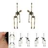 Unique And Quirky Halloween Skull Earrings Vintage All-metal Alloy Dangle Jewelry